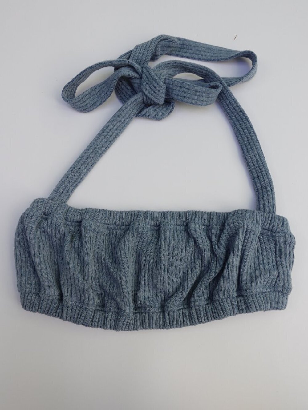 WeWoreWhat Womens Tie Halter Bra Top in Blue size M nwot